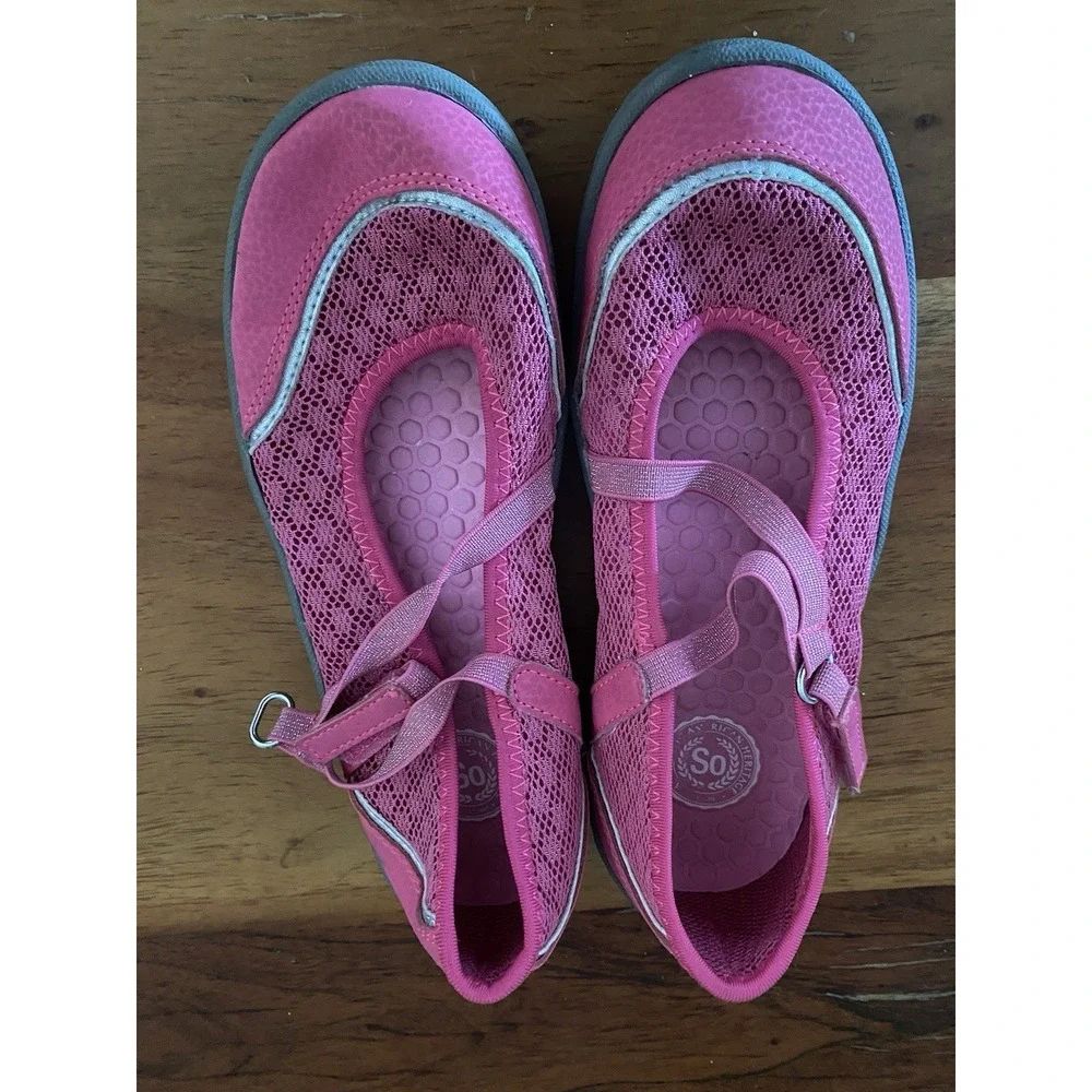 SO Youth Girls Sz 2 Mary Jane Water Shoes Pink !!